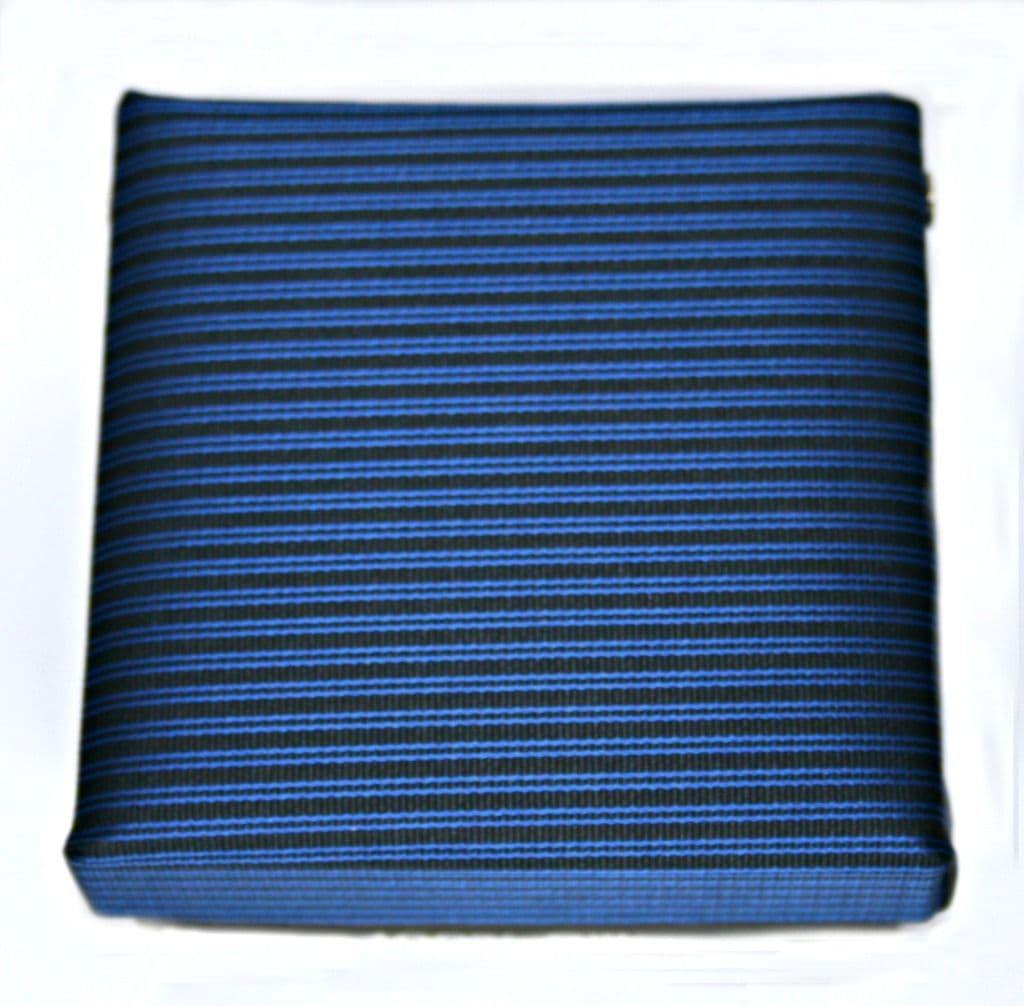 Blue Striped Tie, Cuff Link & Pocket Square Set