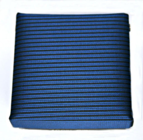 Blue Striped Tie, Cuff Link & Pocket Square Set