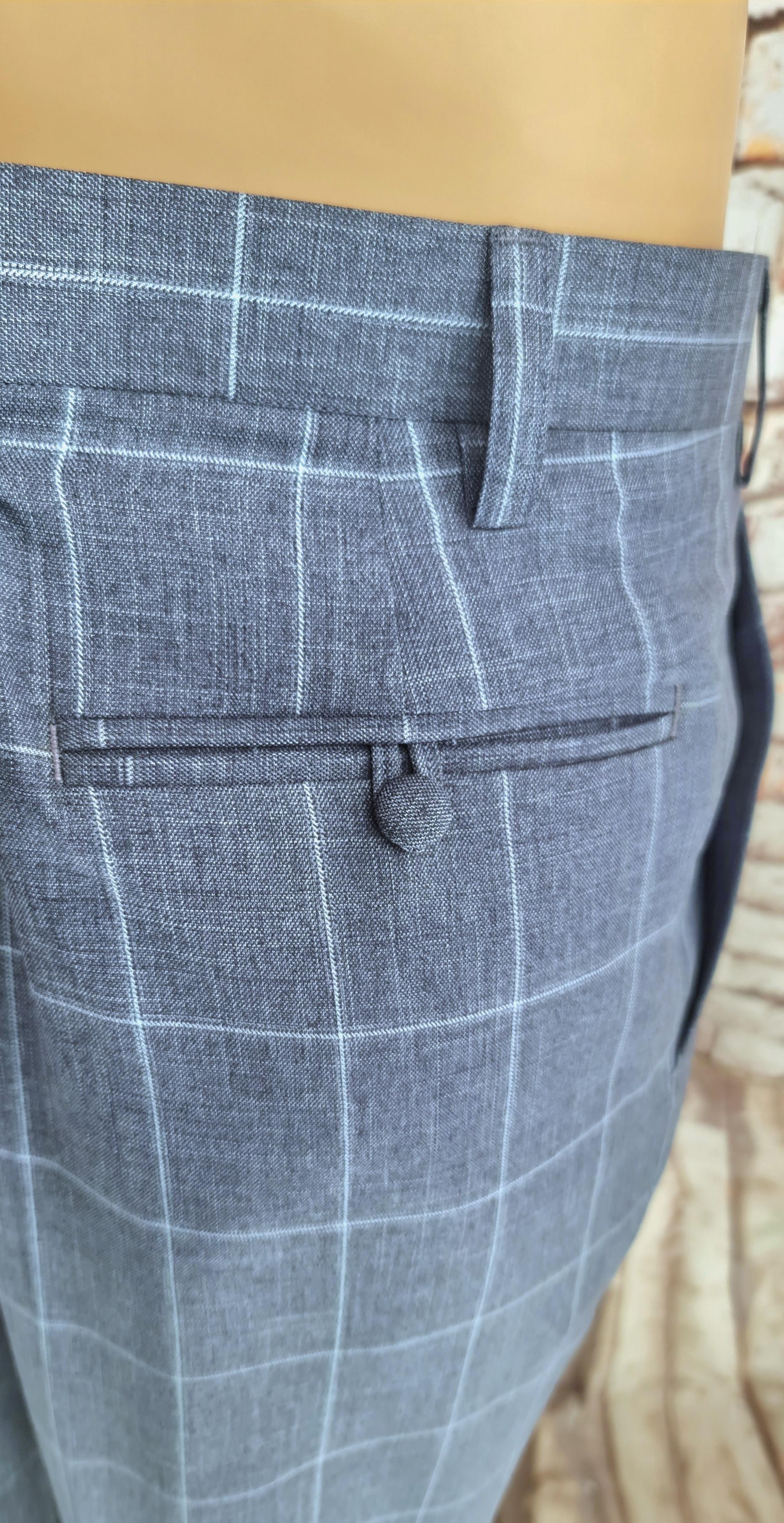 "Betts" Blue & White Double Breasted Check Suit