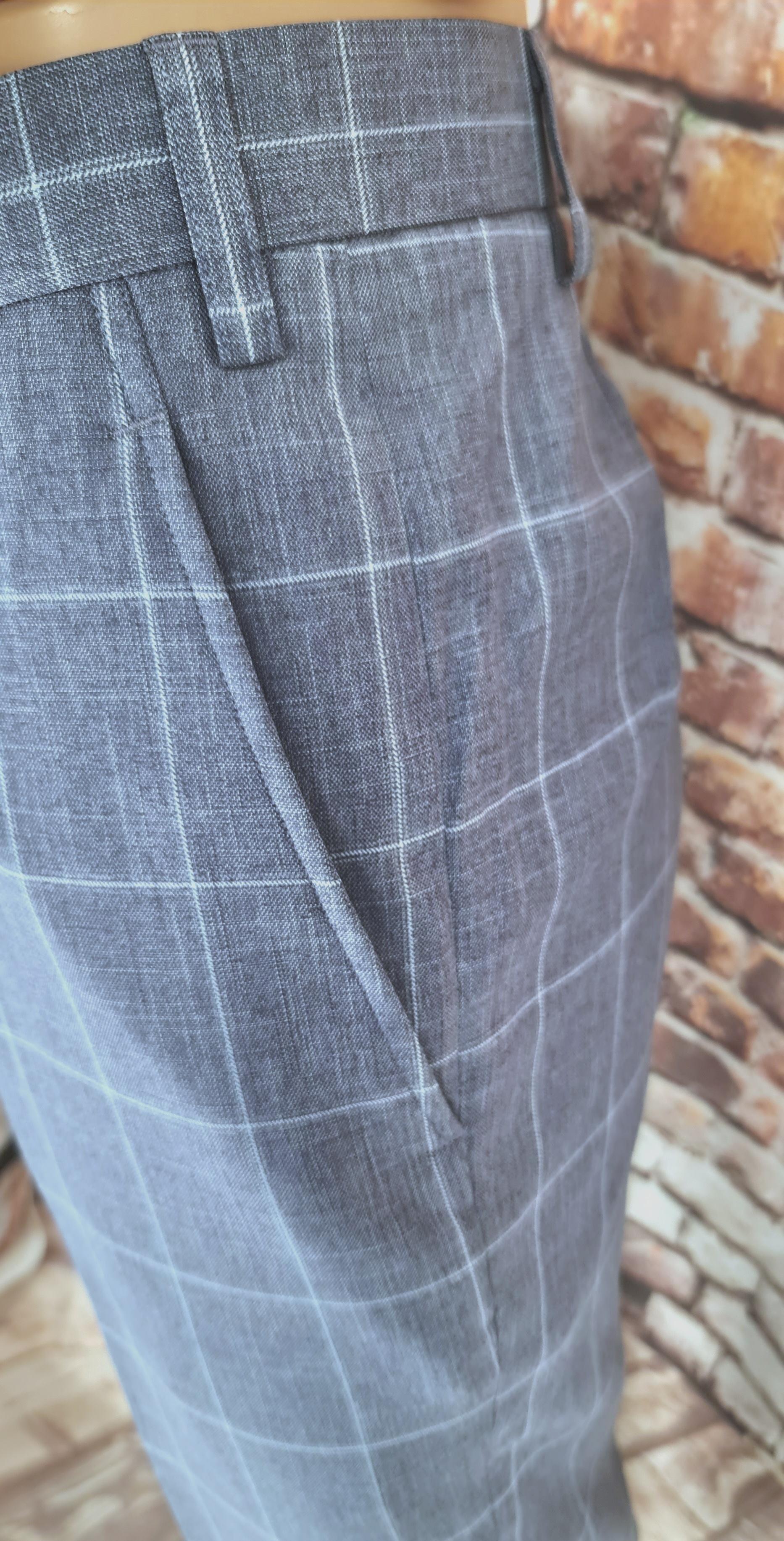 "Betts" Blue & White Double Breasted Check Suit