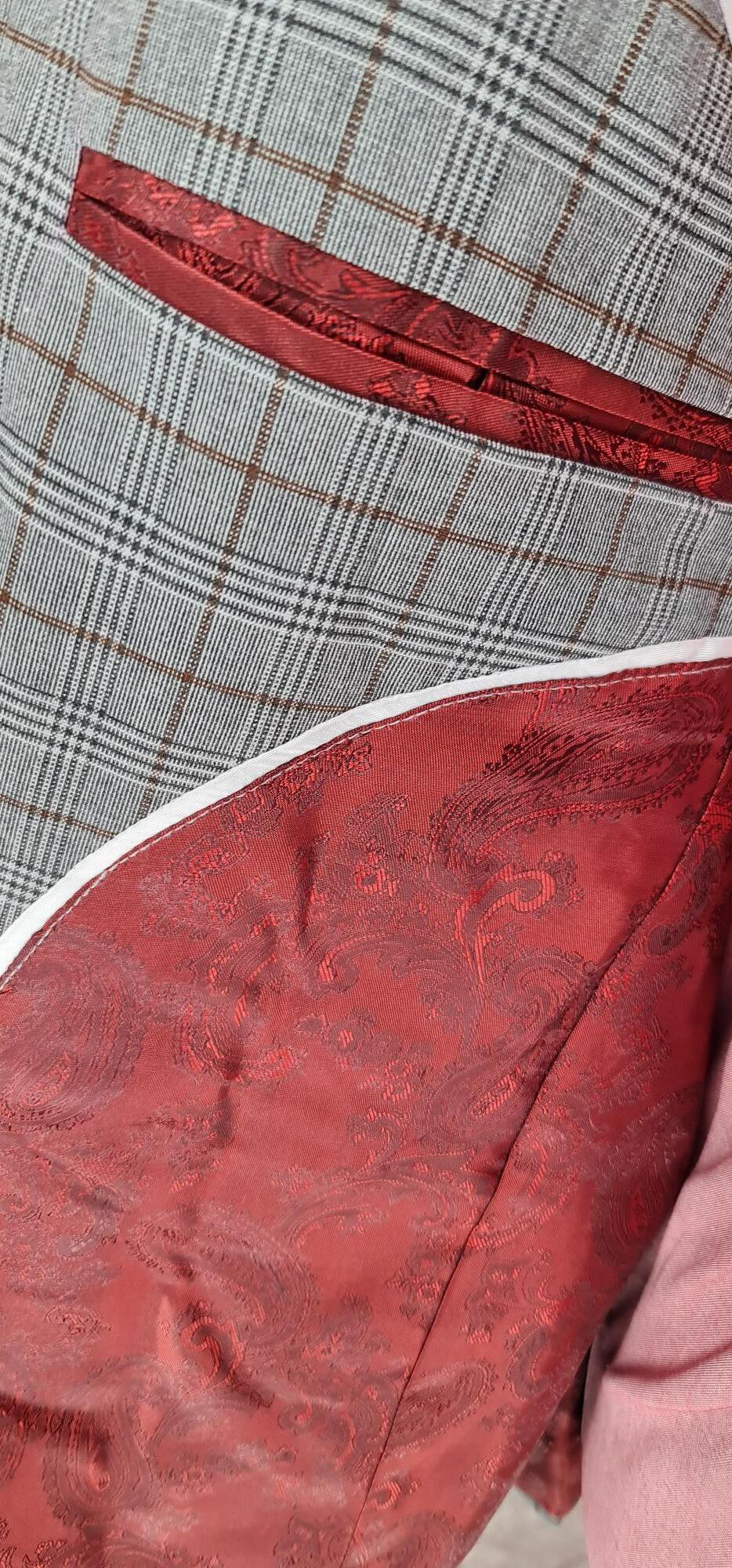 "Cailan" Brown Prince Of Wales Check Suit