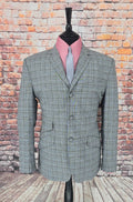 "Cailan" Brown Prince Of Wales Check Suit
