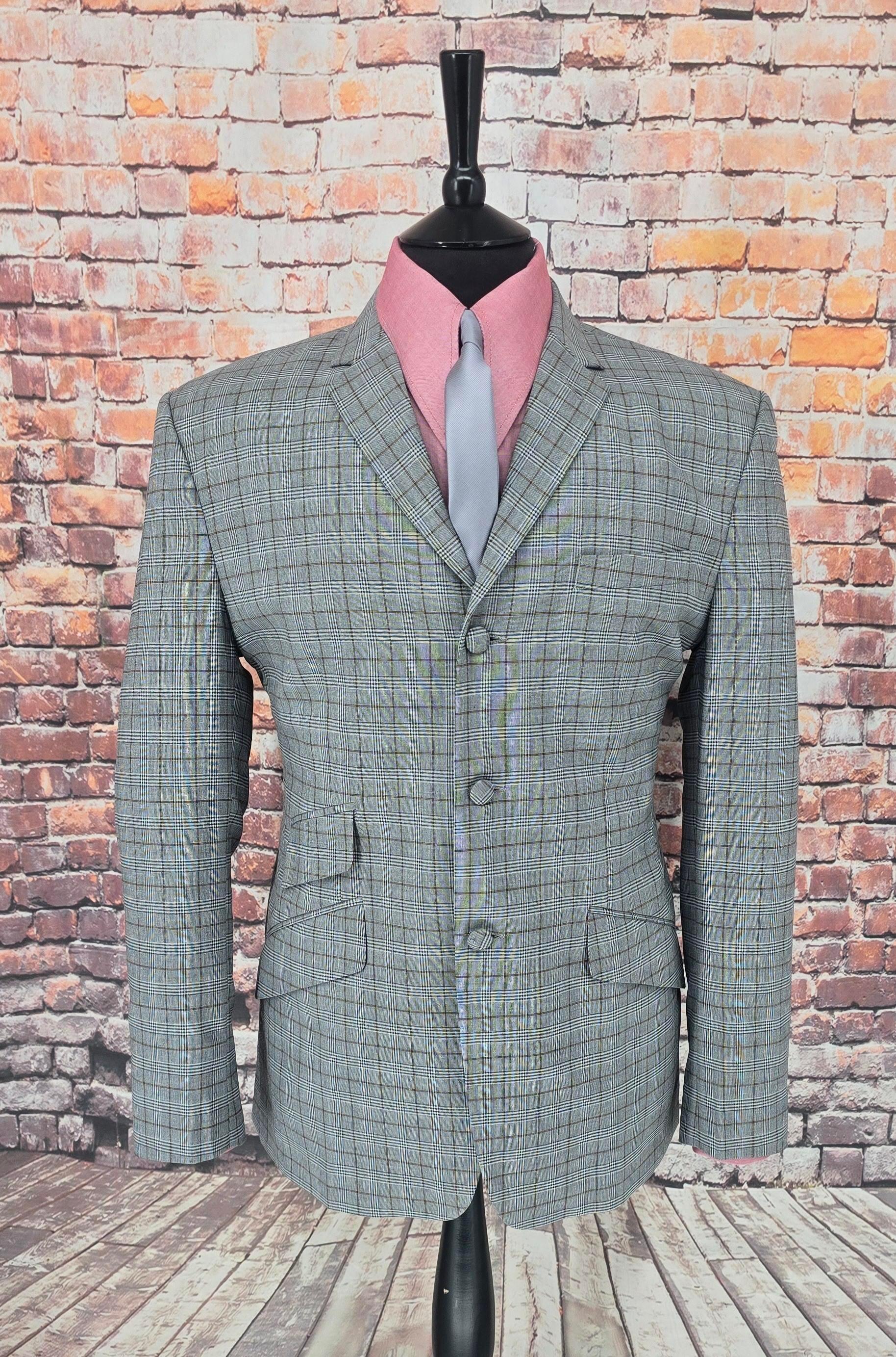 "Cailan" Brown Prince Of Wales Check Suit
