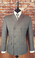 "Burt" Nutmeg Checked 8 button DB Suit