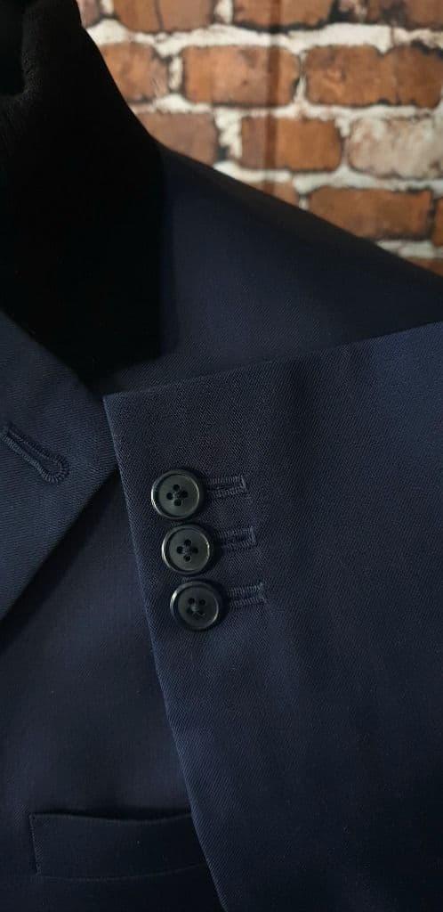 "Cavendish" Rich Navy Black Velvet Collared Suit