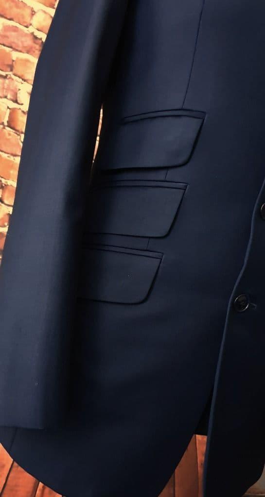 "Cavendish" Rich Navy Black Velvet Collared Suit