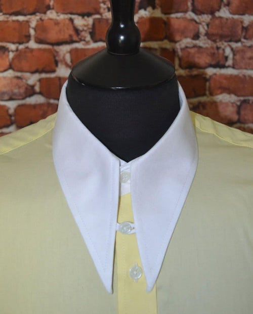 "Chappie"  Lemon  Spear Point White Cuff & Collar Shirt