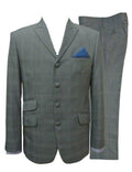 Charles" Grey & Blue Prince Of Wales Check Jacket