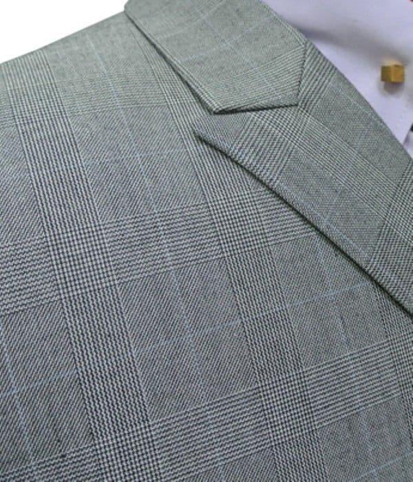 Charles" Grey & Blue Prince Of Wales Check Jacket