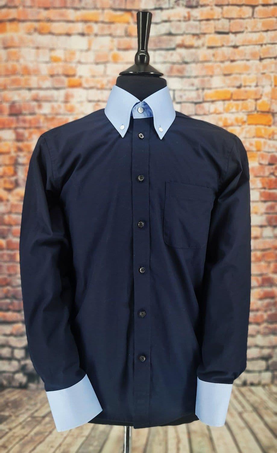"Clapton" Contrasting Collar Cuff  Button Down Shirt