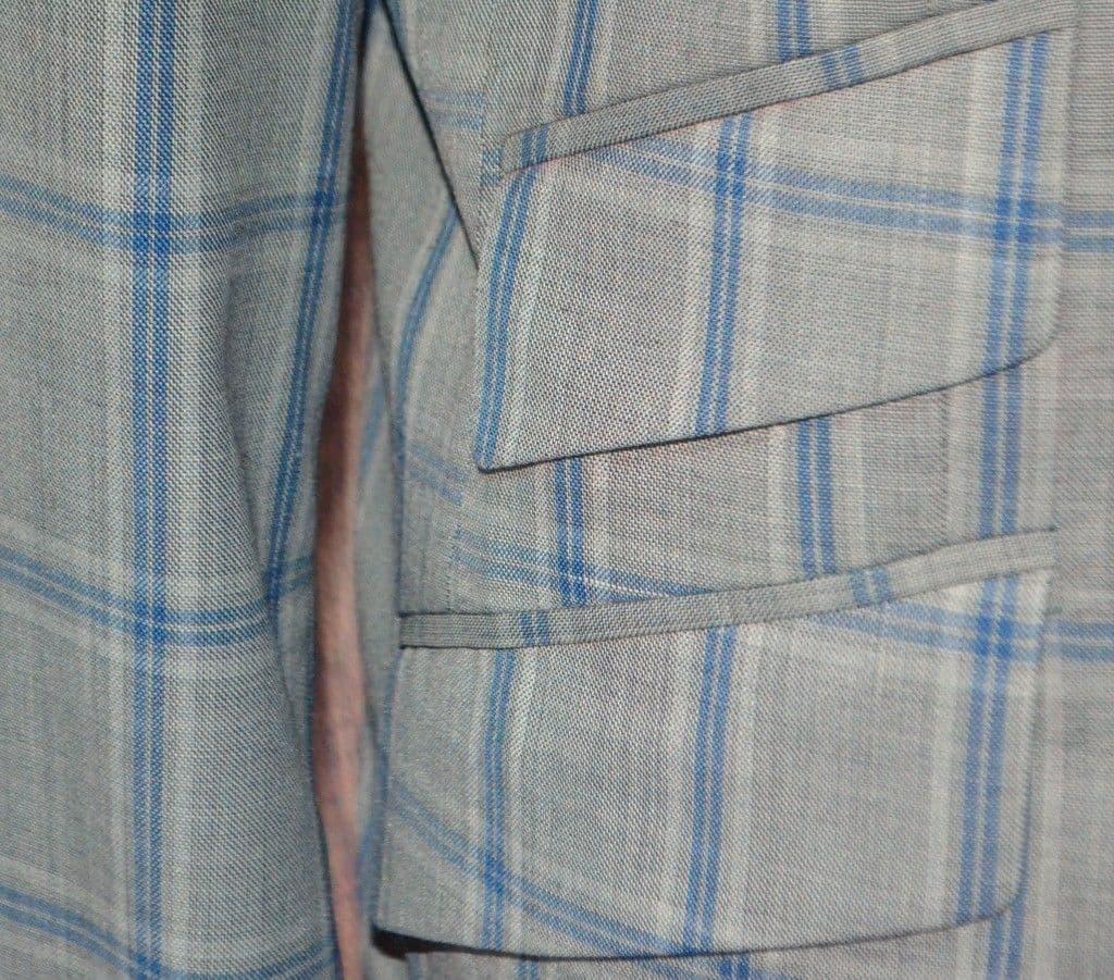 "Clifton" Grey &  Blue Window Check Suit