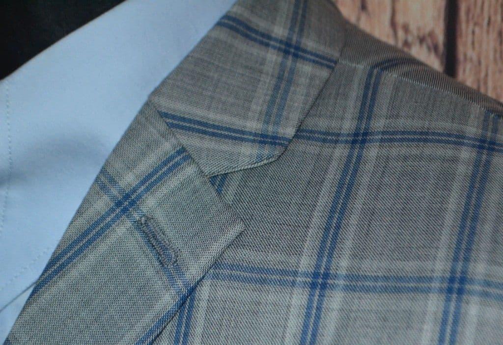 "Clifton" Grey &  Blue Window Check Suit