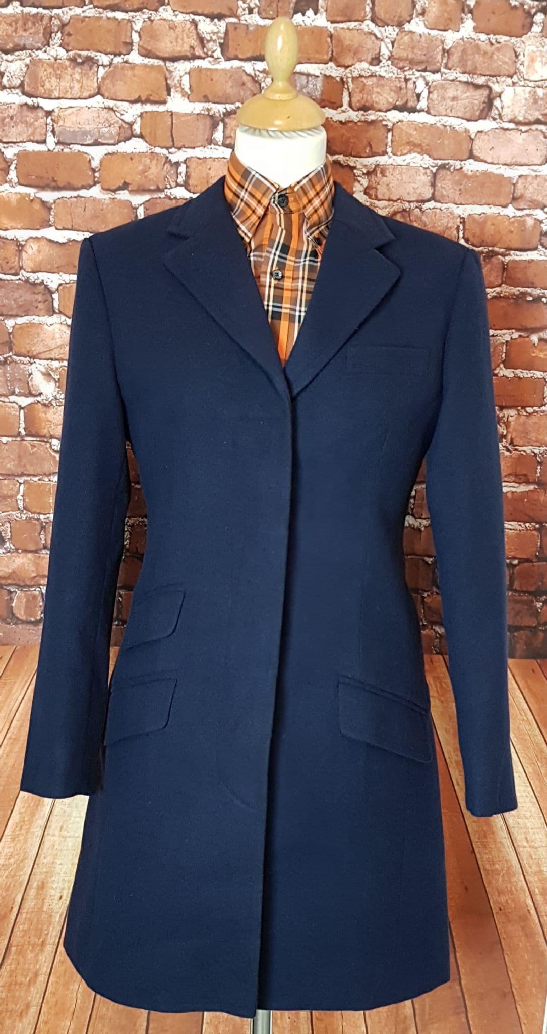 "Daisy" Crown & Jester Ladies 3/4 Length Navy Overcoat