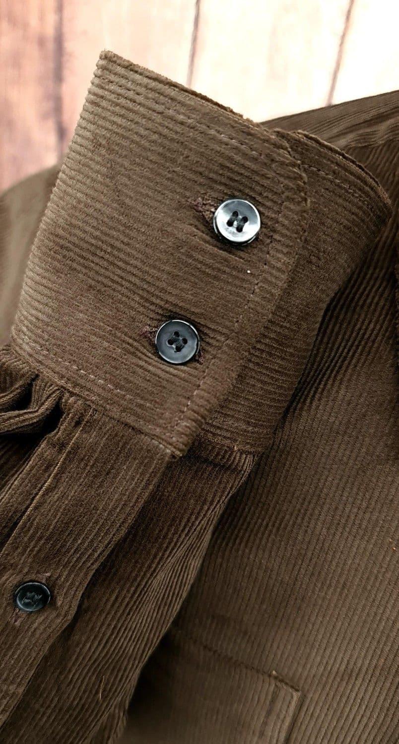 "Danny" Choc Brown Button Down Shirt