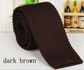 Dark Brown Skinny Knitted Tie