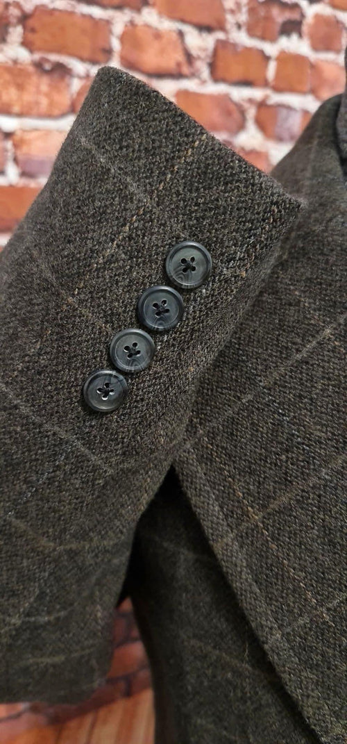 "Dickenson" Modclothin Grey Brown 3/4 Length Overcoat