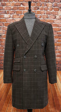"Dickenson" Modclothin Grey Brown 3/4 Length Overcoat