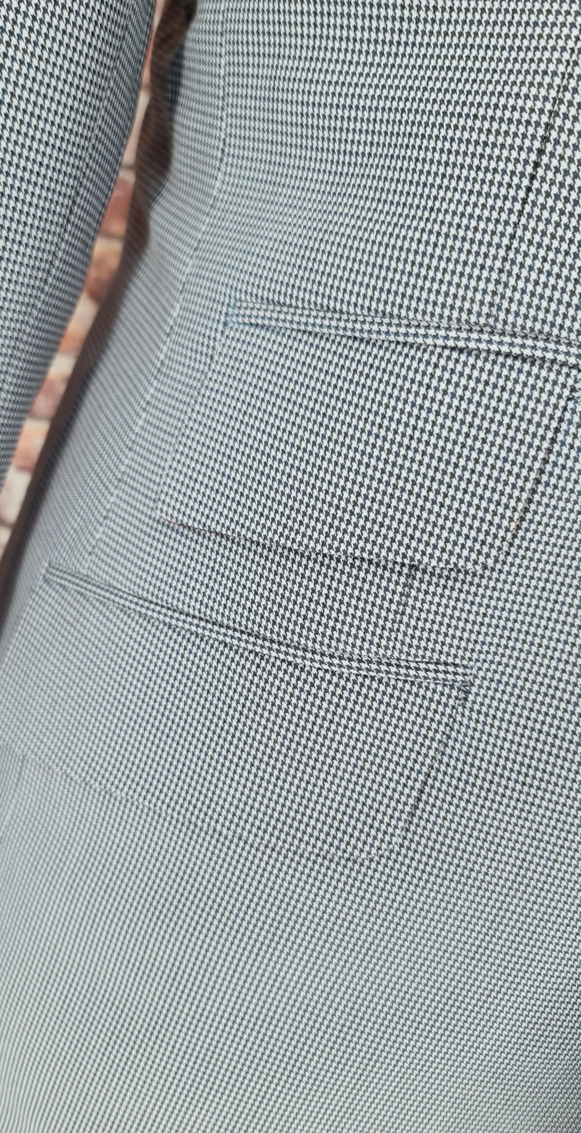 "Rudie"Black & White Dogtooth Check Suit