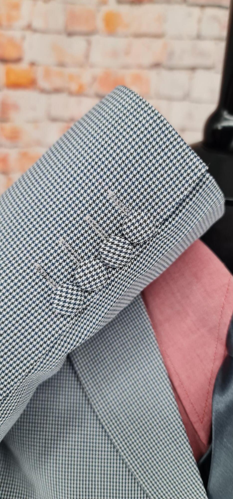 "Rudie"Black & White Dogtooth Check Suit
