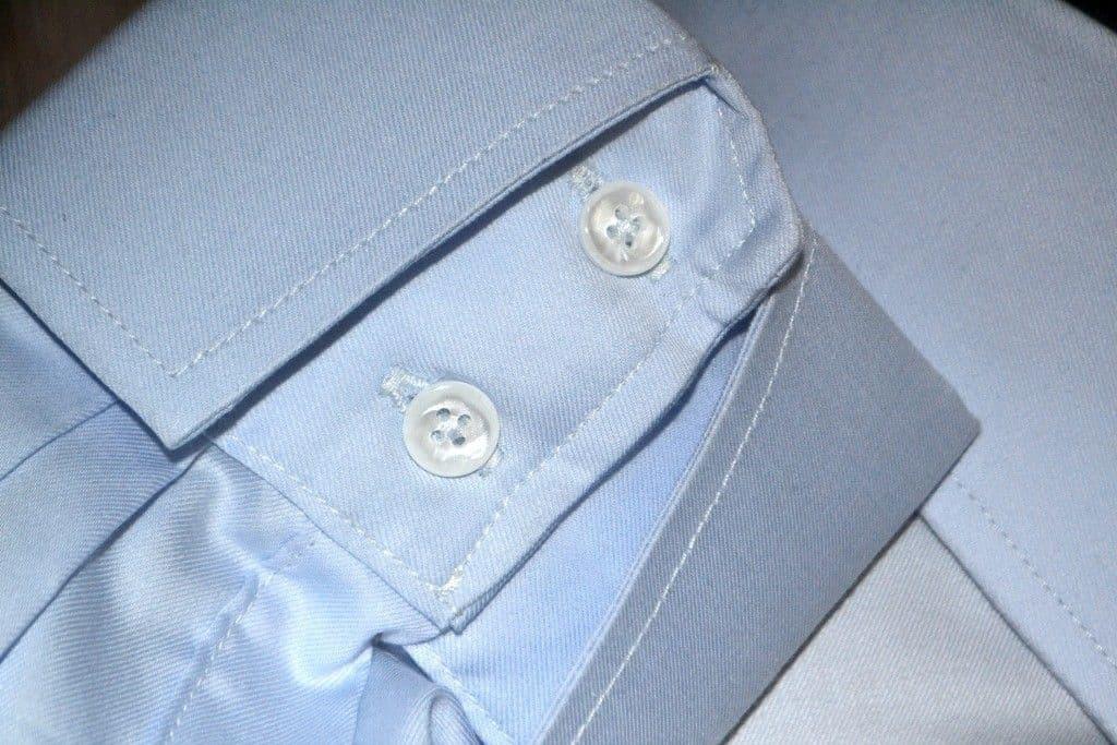 "Drew"Pale Blue Spearpoint & Tab Collar Shirt