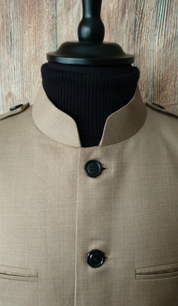 "Duncan" Taupe 60s Inspired Dress Jacket
