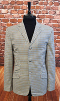 "Edison" Modclothin Light Blue Black  Check Jacket