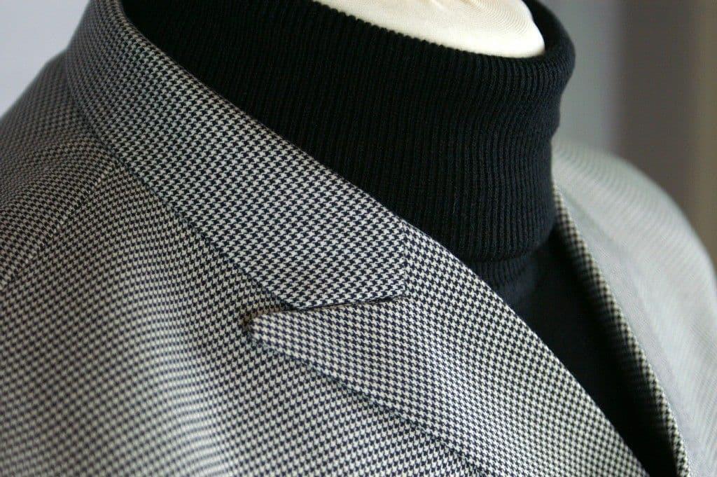 "Farlowe" 8 Double Breasted Black & White Dogtooth Suit