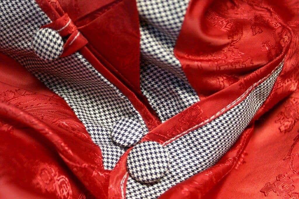 Farlowe" Double Breasted Small Dogtooth Jacket