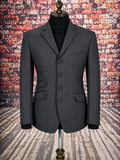 Terence - Stylish Four Button Charcoal Suit