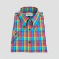 Julian - Madras Checked Button Down Shirt