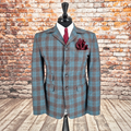 Holborn - Teal & Brown Check Suit