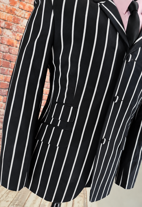 Bertie - Black & White Striped Boating Blazer