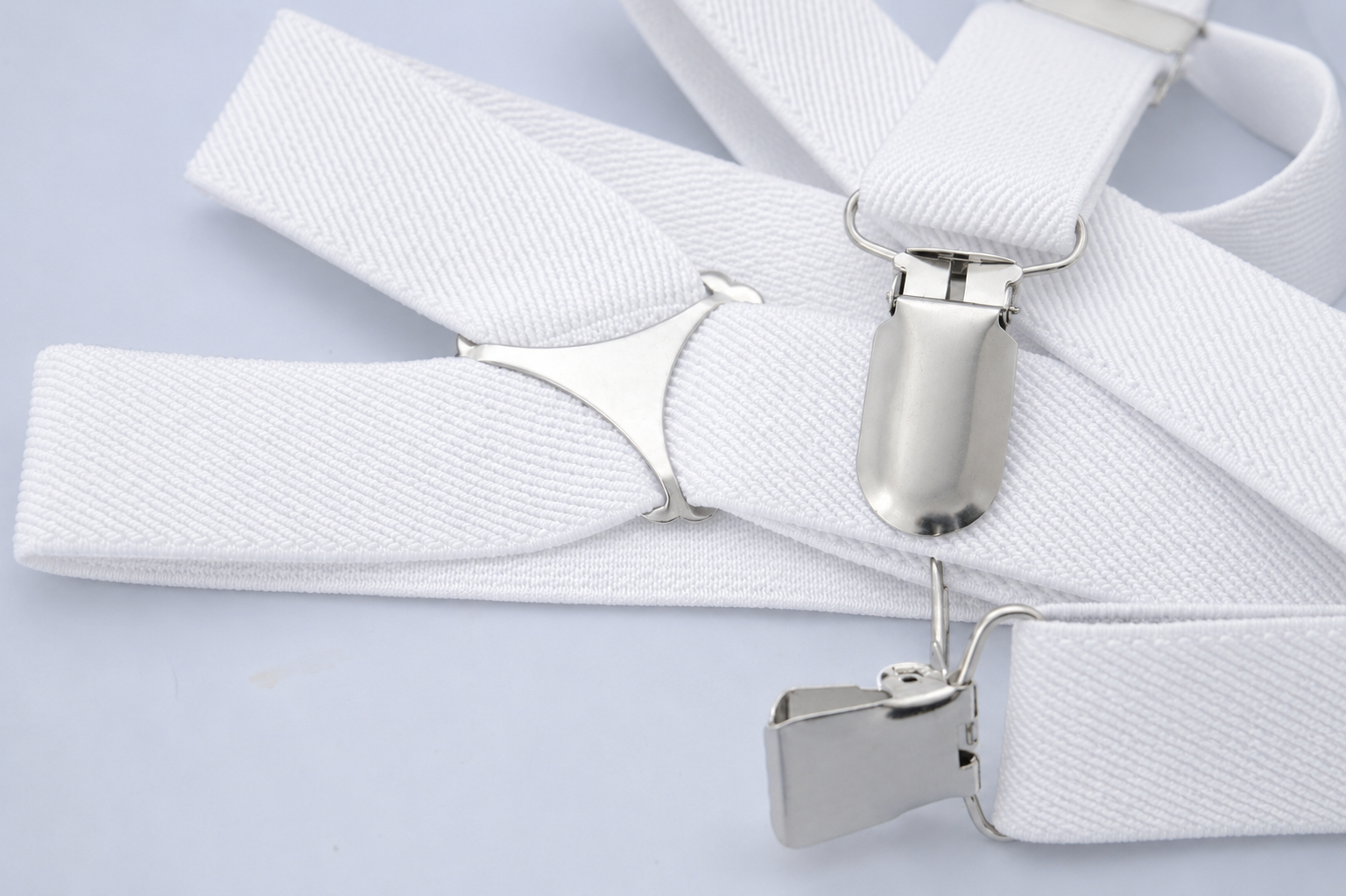 White Brace Slim With Clips
