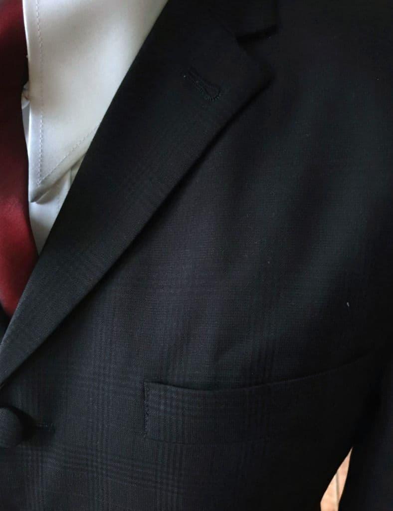 "Firth" Black With Dark Black POW Checked Suit