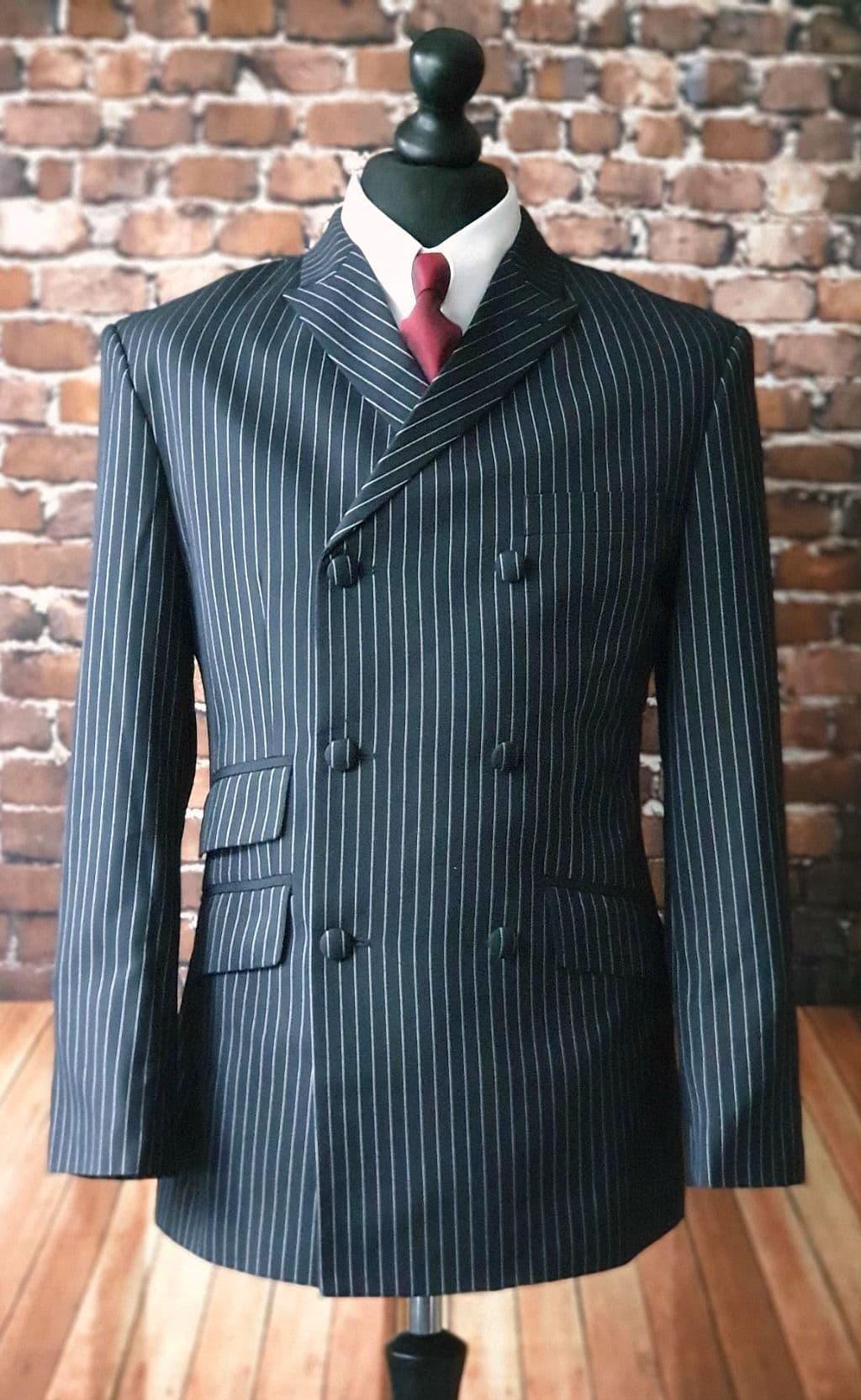 "Garfield" Double Breasted Pinstripe 6 Button Suit