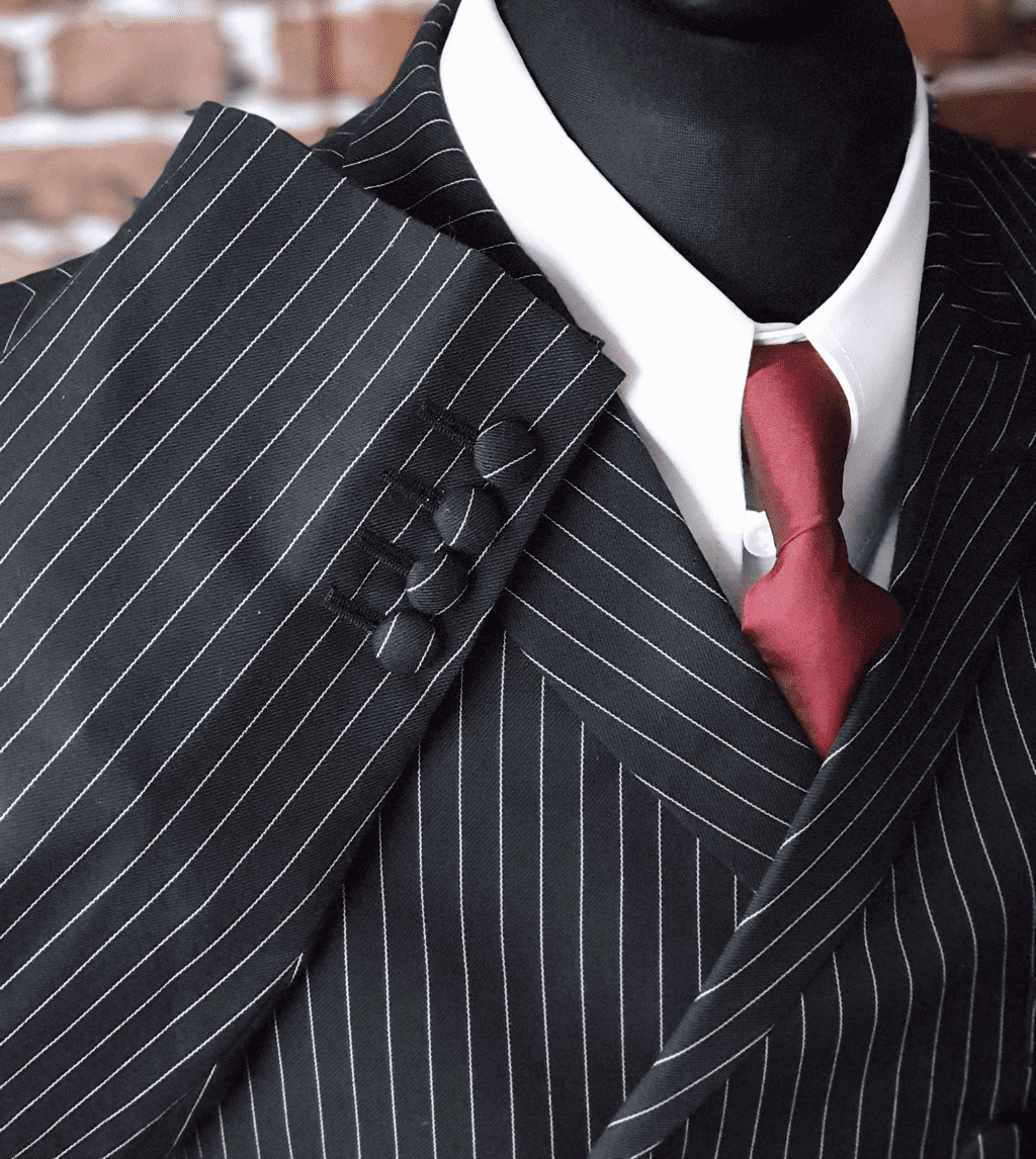"Garfield" Double Breasted Pinstripe 6 Button Suit
