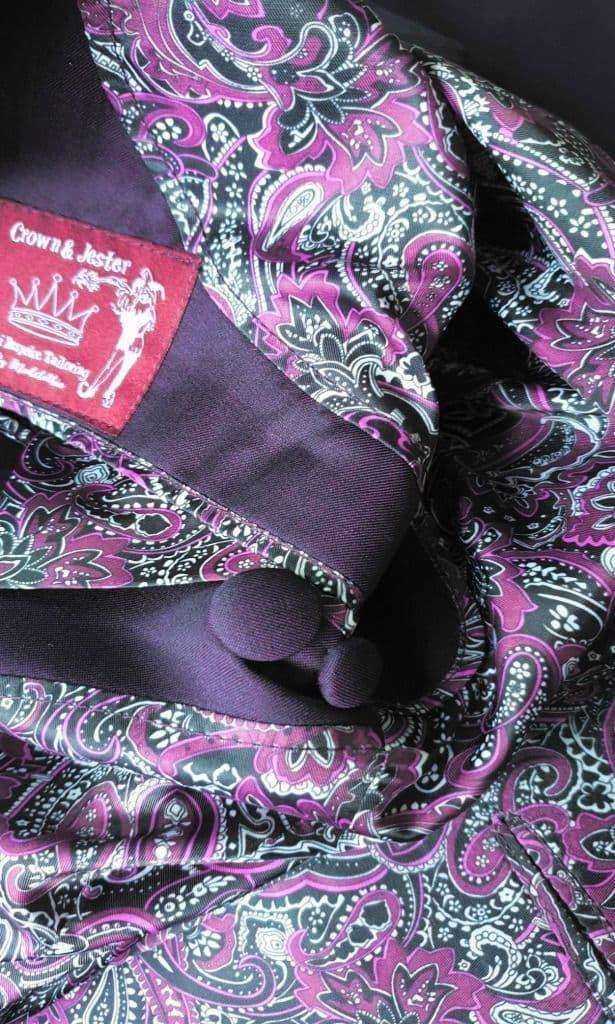 "Garwood" Double Breasted Purple Two Tone Suit