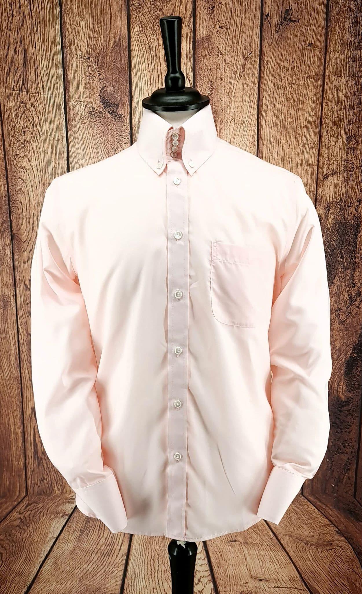 "Gilbert" Blush 2ply Cotton Button Down Shirt Modclothin