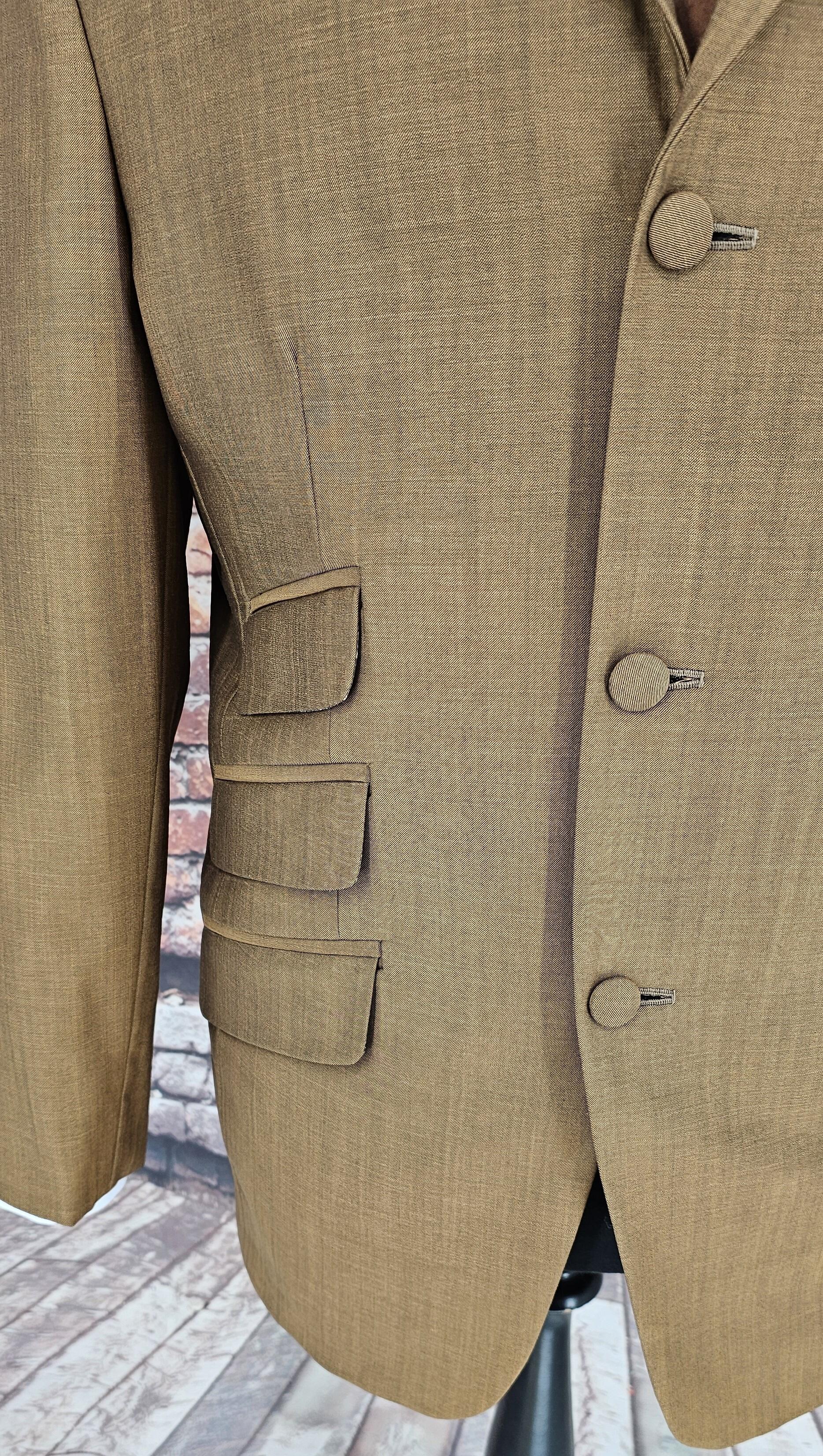 "Elroy" Rust & Black 100% Soft Wool Two Tone Suit