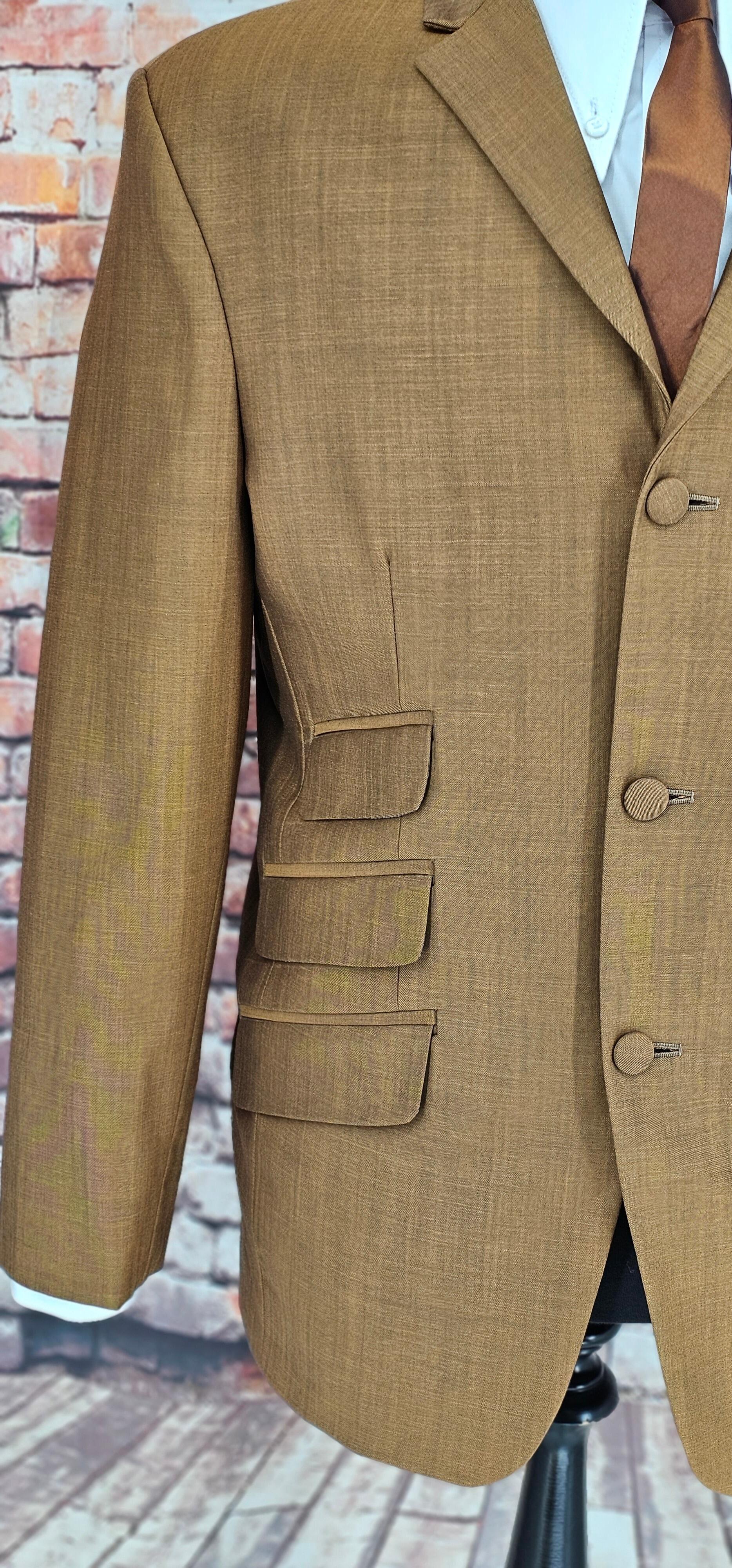 "Elroy" Rust & Black 100% Soft Wool Two Tone Suit