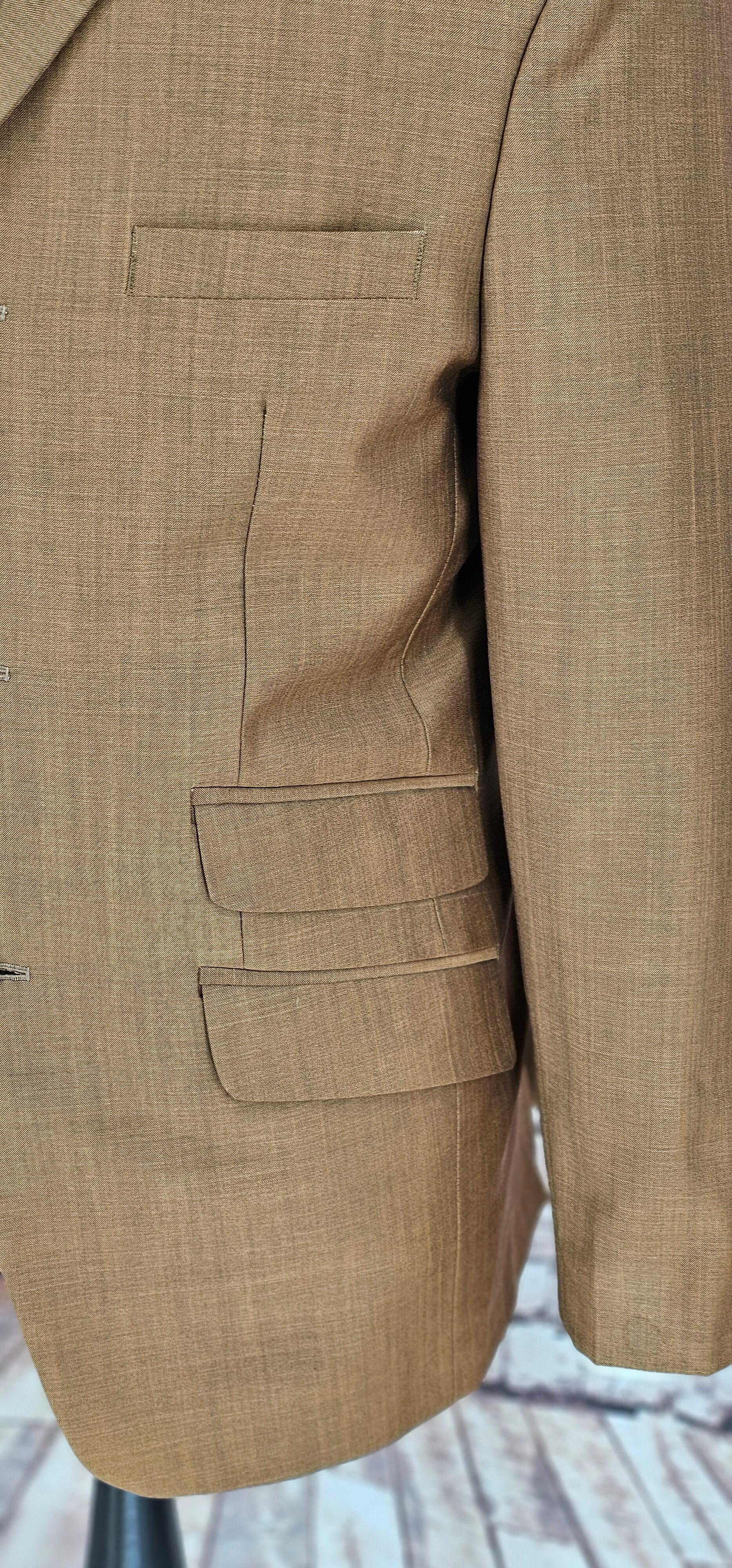 "Elroy" Rust & Black 100% Soft Wool Two Tone Suit