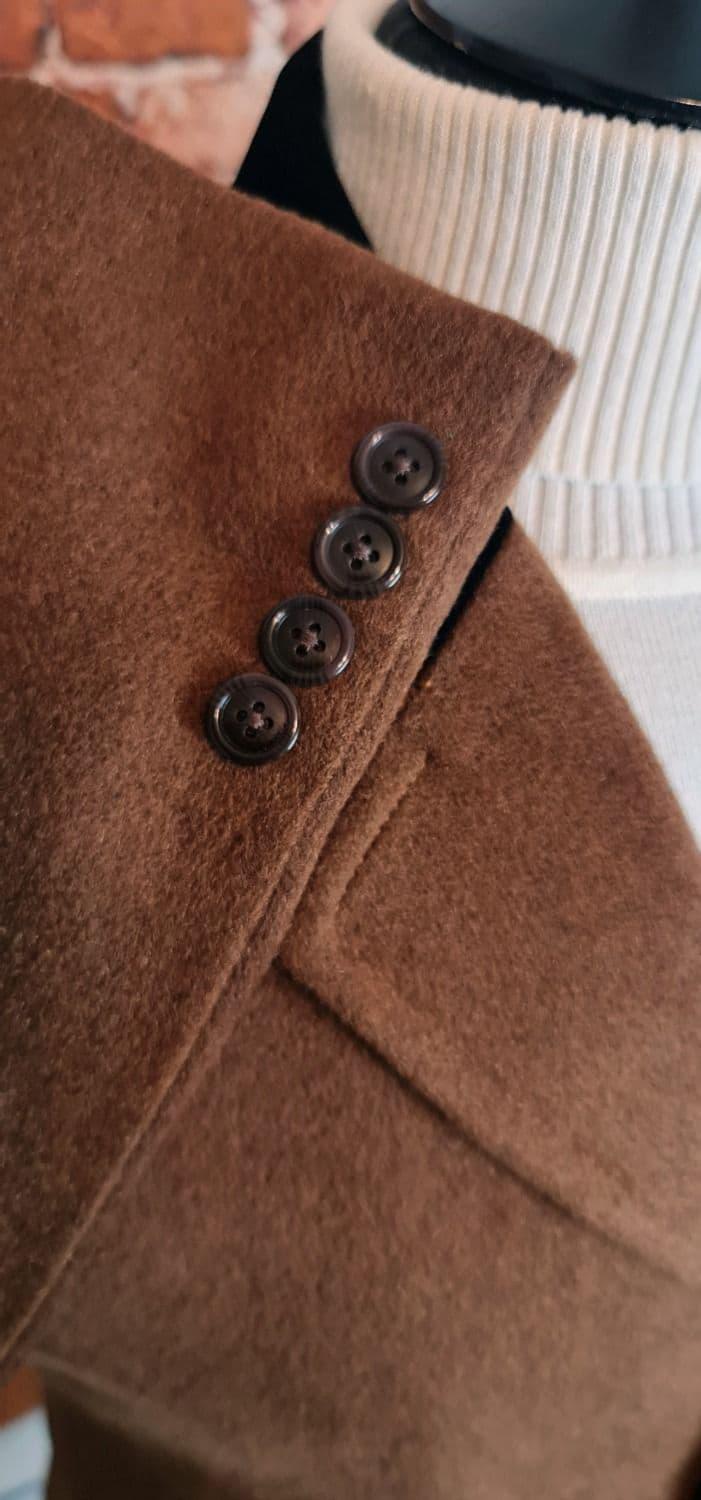 "Grayson" 100% Wool Conker Overcoat