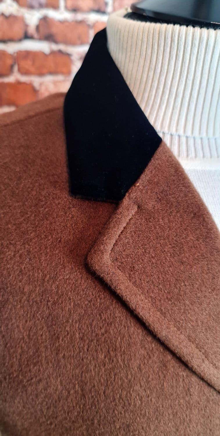 "Grayson" 100% Wool Conker Overcoat