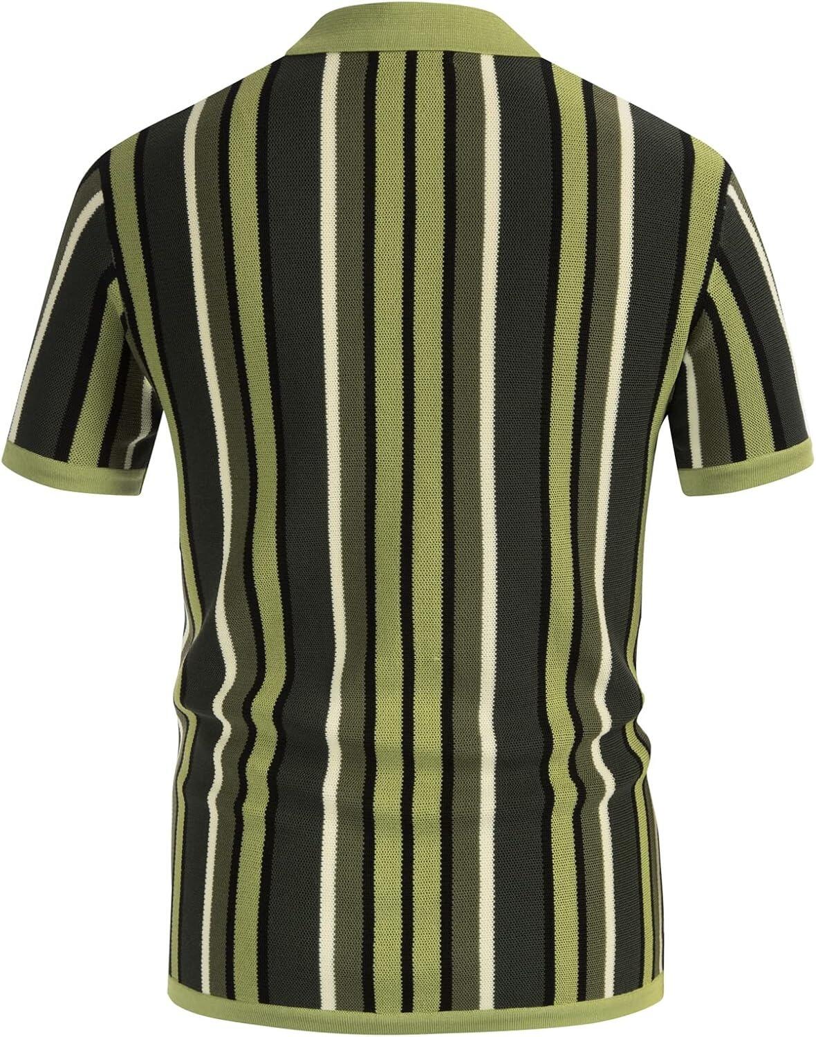 Green Cream Dark Green Button Through Knitwear