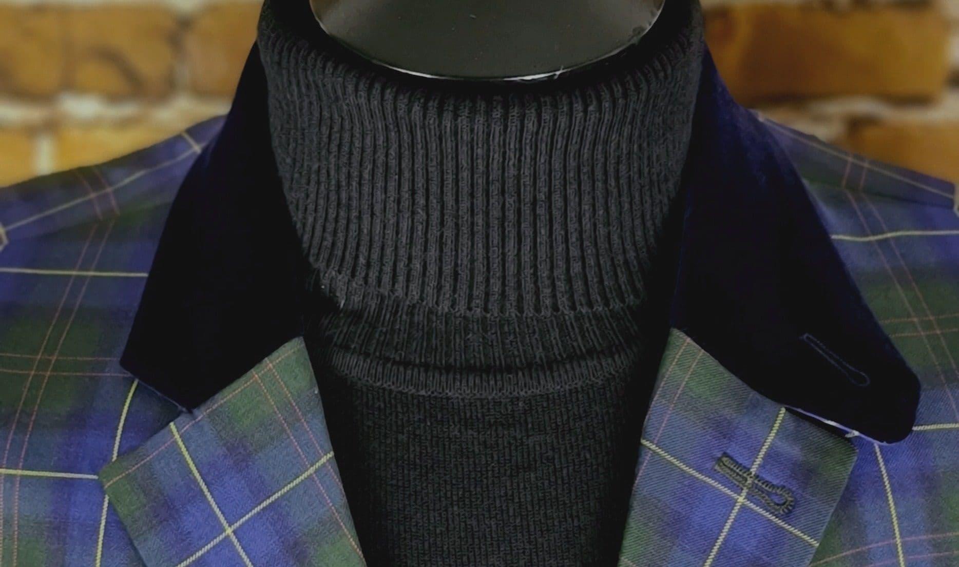 "Hamilton" Blue Green Plaid  Fine Wool Check Jacket