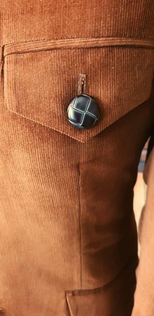 "Harold" Tobacco Cord Envelope Pocket Jacket