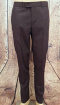 Harry Palmer Brown Cotton Sta Press Trouser by Modclothin
