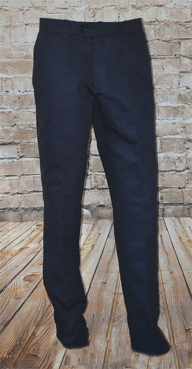 Harry Palmer Navy Sta Press Trouser By Modclothin