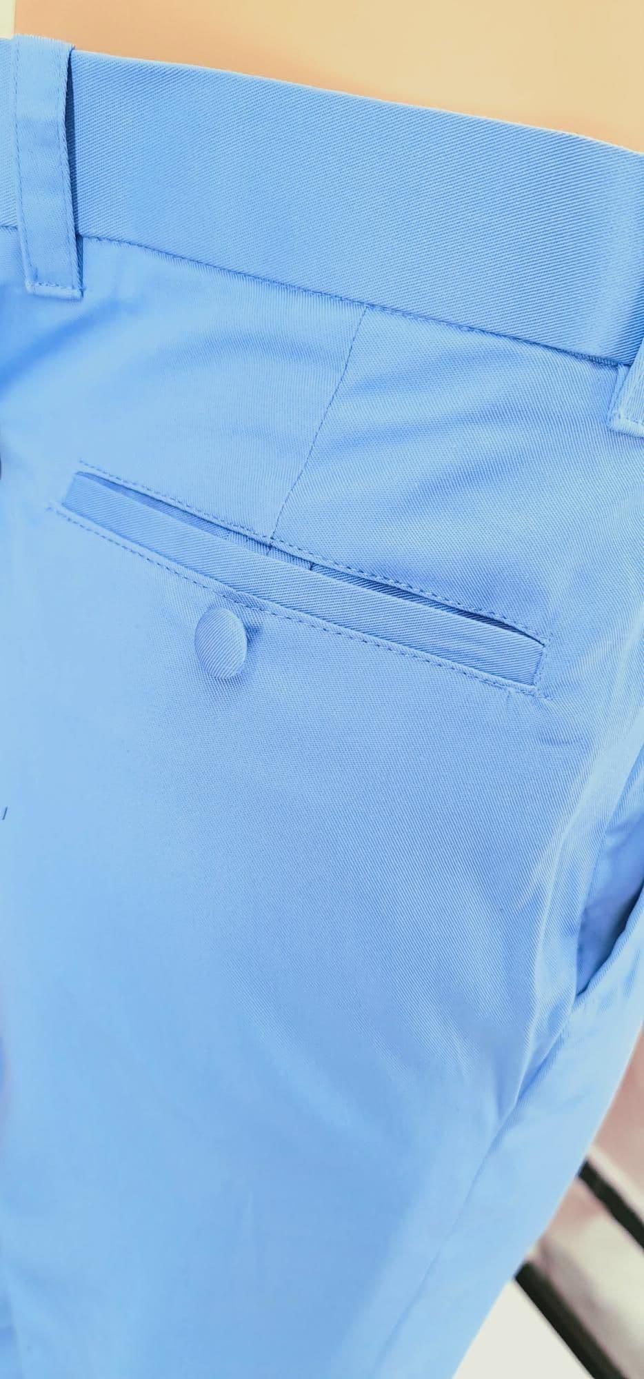 Harry Palmer  Sky Blue Sta Press Trouser By Modclothin