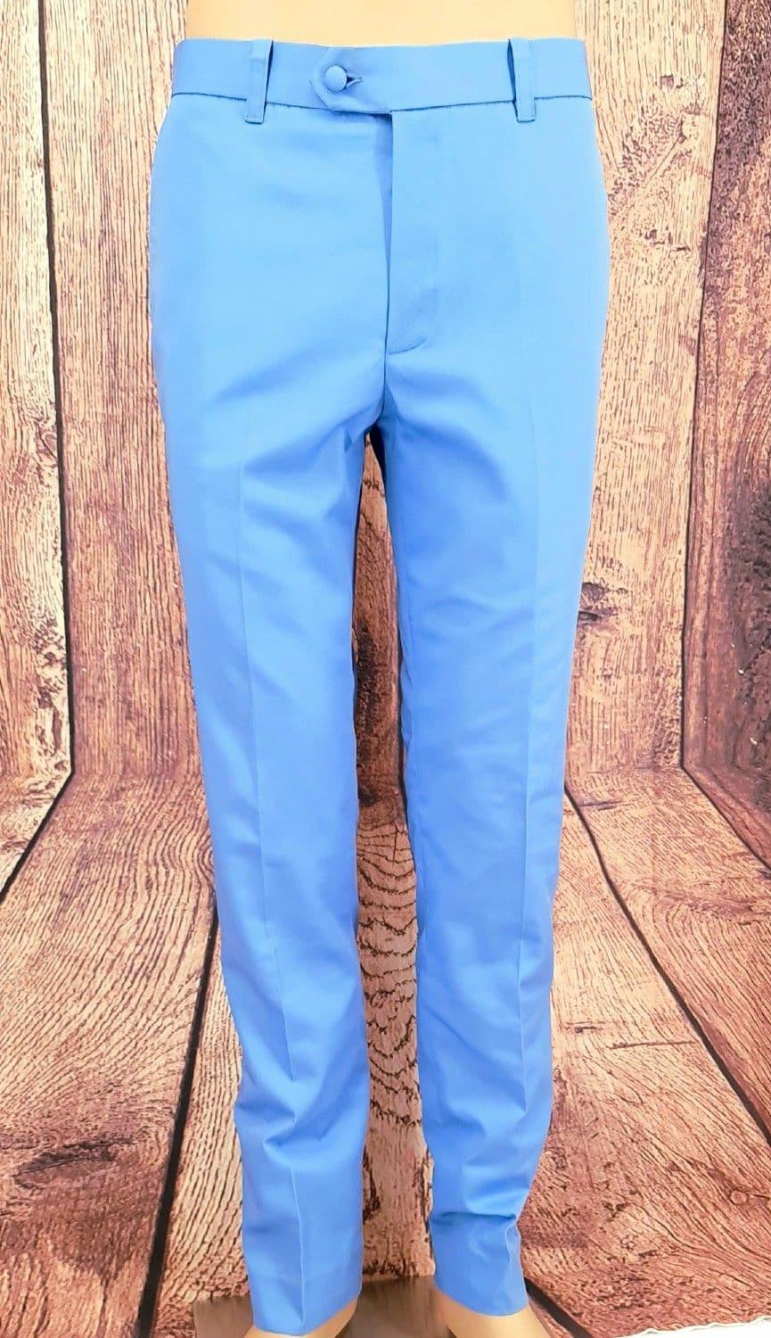 Harry Palmer  Sky Blue Sta Press Trouser By Modclothin